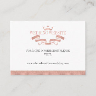 Carte de site Internet Mariage Gold Crest Rose cla