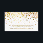 Carte de site Mariage Faux Gold Foil Confetti Dots<br><div class="desc">Carte de site web mariage moderne,  élégante et unique avec des points de confettis en fausse feuille d'or. Ce sera parfait comme carte d'enceinte pour les invitations de mariage.</div>