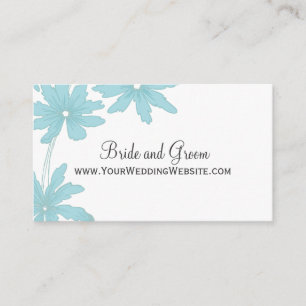 Carte de site Mariage Light Blue Daisies