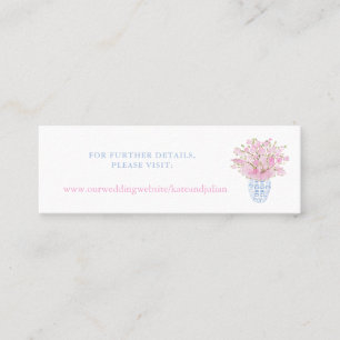 Carte de site Mariage Preppy Pink & Blue Ginger Ja