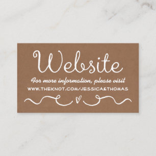 Carte de site mariage   Rustic Country Kraft