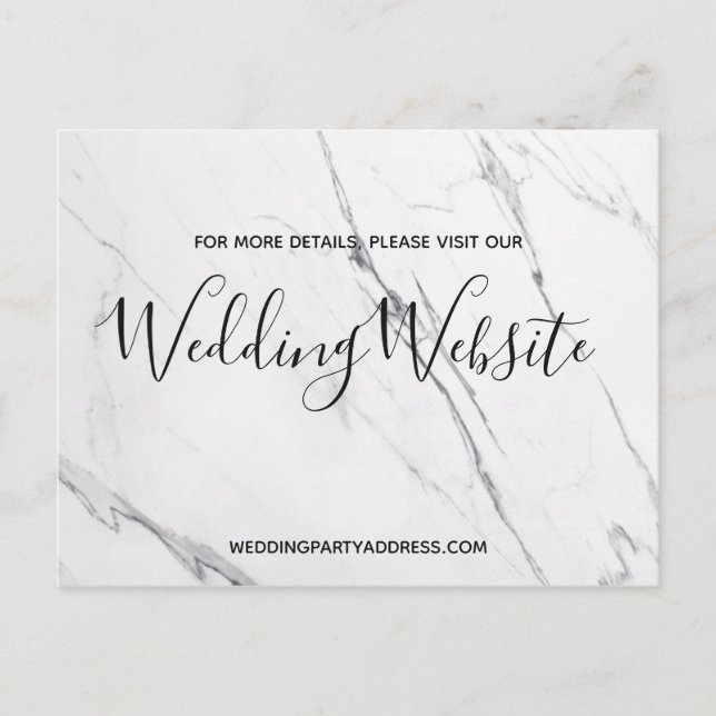 Carte de site web de mariage | Carte postale en ma (Devant)
