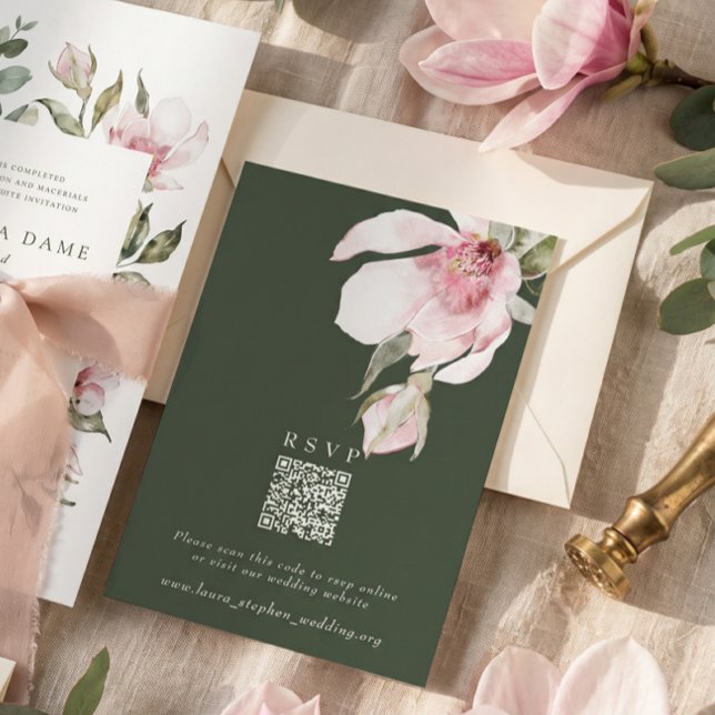 Carte de site web de mariage en ligne avec code QR (Créateur téléchargé)