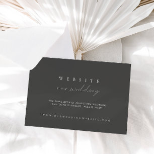 Carte de site Web de mariage gris poussiéreux mini