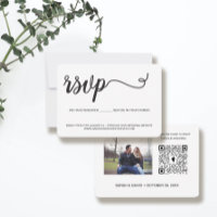 Carte de site web mariage Code QR Personnalisé Pho
