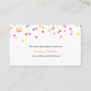 Carte de site Web Mariage Confetti colorée