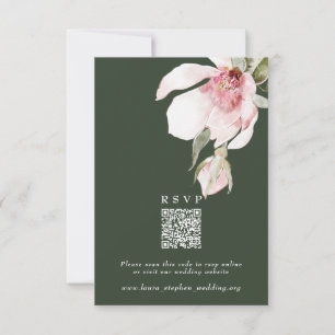 Carte de site Web Mariage de code QR en ligne RSVP