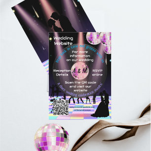 Carte de site Web Mariage Disco personnalisable