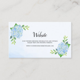 Carte de site Web Mariage Floral Blue Hydrangea mo