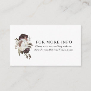 Carte de site Web Mariage Floral Boho de Bourgogne