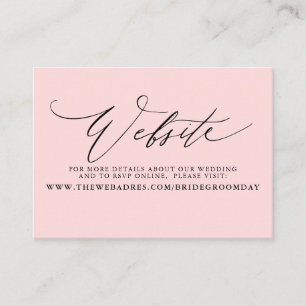 Carte de site Web minimaliste de Mariage de script