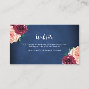 Carte de site Web Rose de la Marine Blue Blush Bur