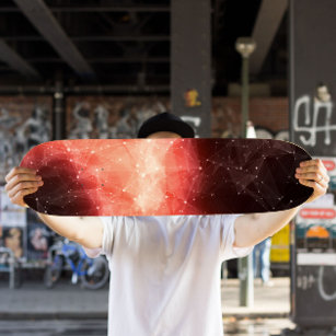 Carte de skateboard Orange Nebula   Planche de pla