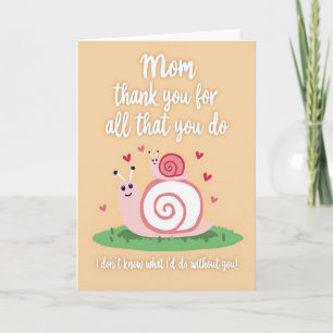Carte de snail art Merci Maman