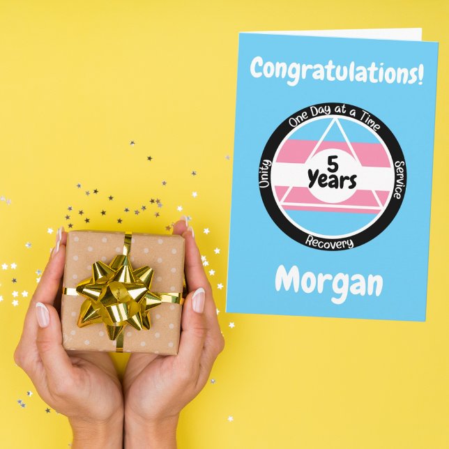 Carte de Sobriété personnalisée pour la Fierté Tra (Créateur téléchargé)