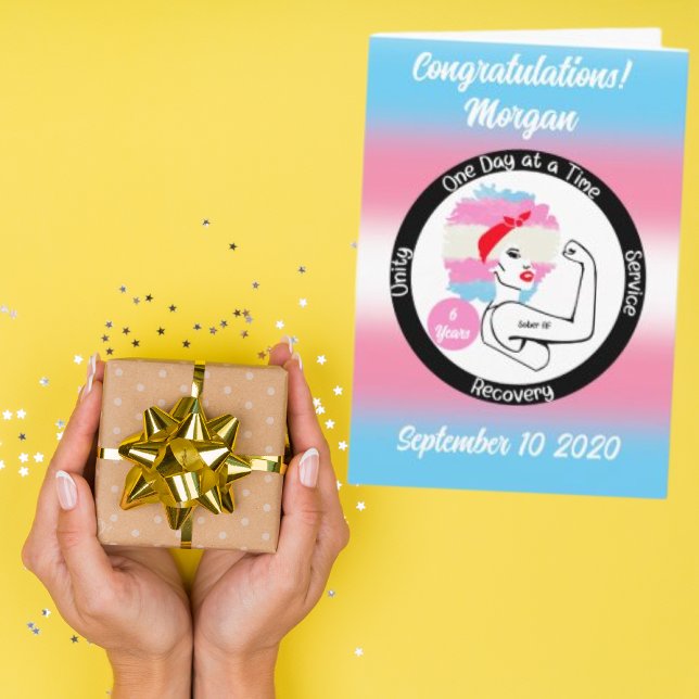 Carte de Sobriété Transgenre Personnalisée - Trans (Créateur téléchargé)