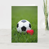 Carte de soccer avec amour