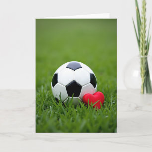 Carte de soccer avec amour