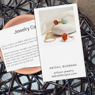 Carte de soin de bijoux artisanaux modernes