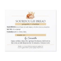 Carte de soin pour pain au levain personnalisable