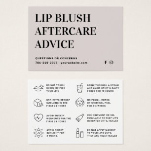 Carte de soins postérieurs à la lèvre moelleuse Cr