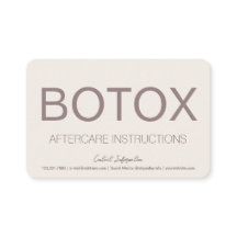 Carte de soins postérieurs à l'instruction Botox C