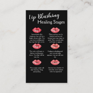 Carte de soins postérieurs blush Lip avec concepti