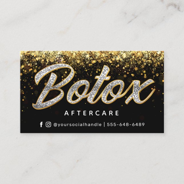 Carte de soins postérieurs Botox Gold Parties scin (Devant)