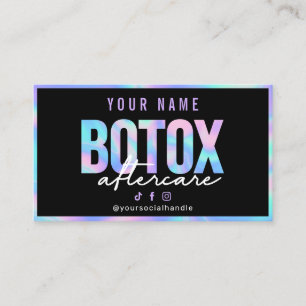 Carte de soins postérieurs Botox Holographique