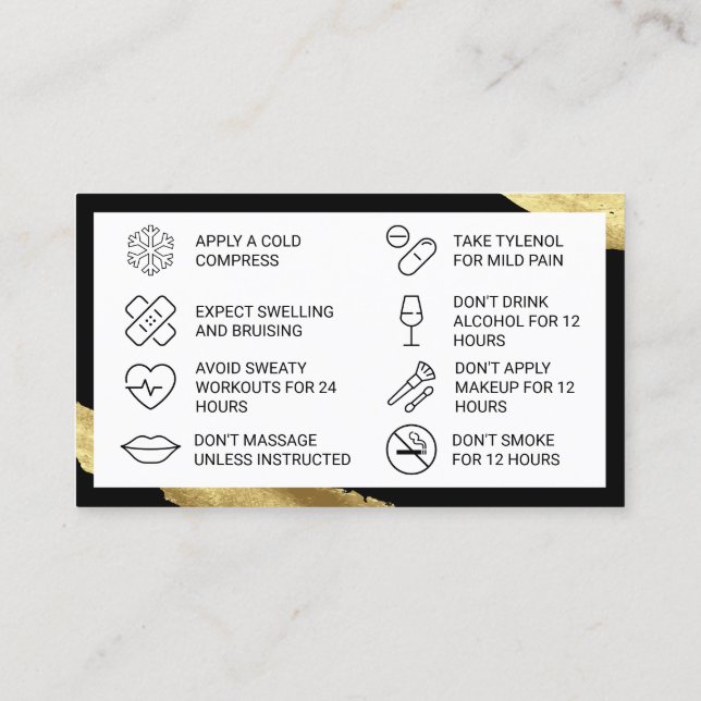 Carte de soins postérieurs Botox rose (Dos)