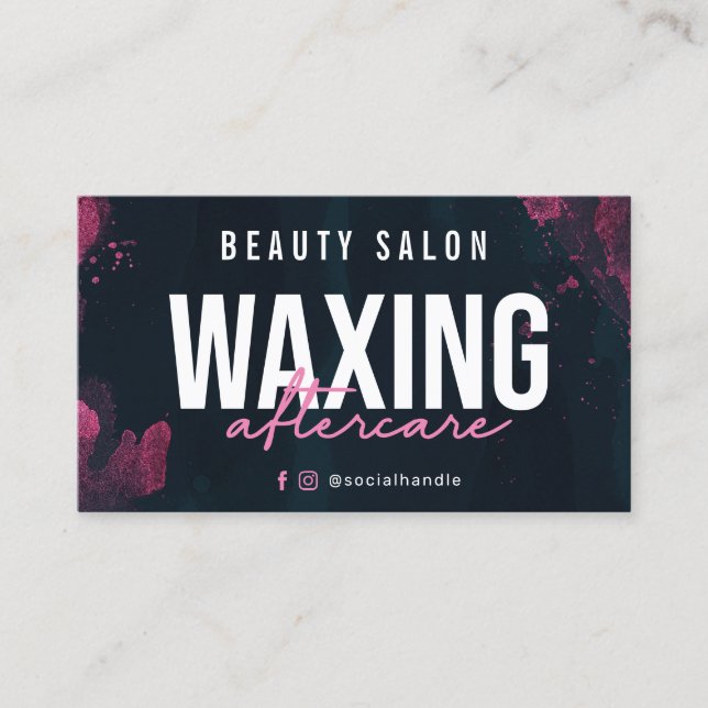 Carte de soins postérieurs Purple Rose (Devant)