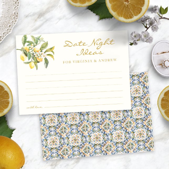 Carte de soirée au citron (Lemon Date Night Card
)