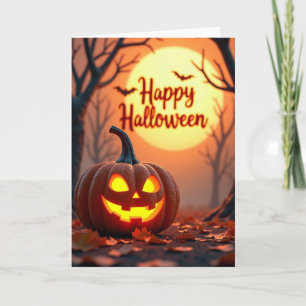 Carte de soirée de Halloween enjouée