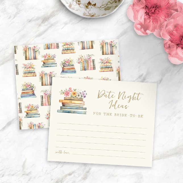 Carte de soirée thématique de livre (Book Theme Date Night Card
)