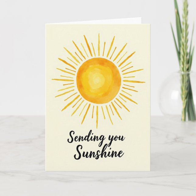 Carte de Soleil Radieux Joyeux (Devant)
