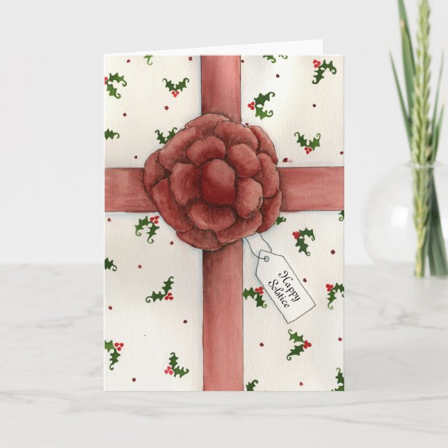 Carte de solstice d'arc de vacances (Devant)