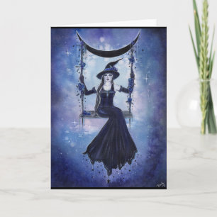 Carte de sorcière Moon Swing par Renee Lavoie