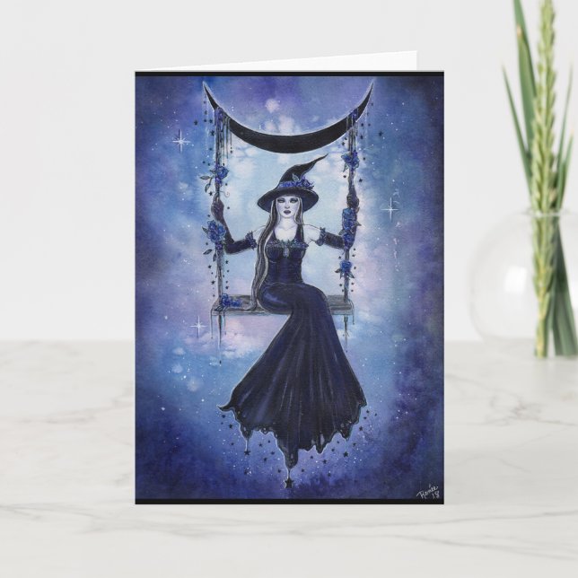 Carte de sorcière Moon Swing par Renee Lavoie (Devant)