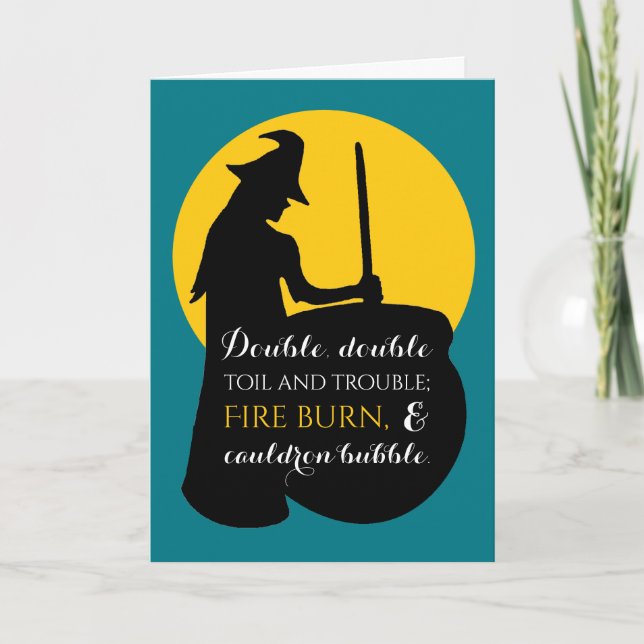 Carte de sort de magie de sorcière et de lune (Devant)