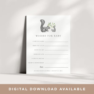 Carte de souhaits de Baby shower Woodland Friends