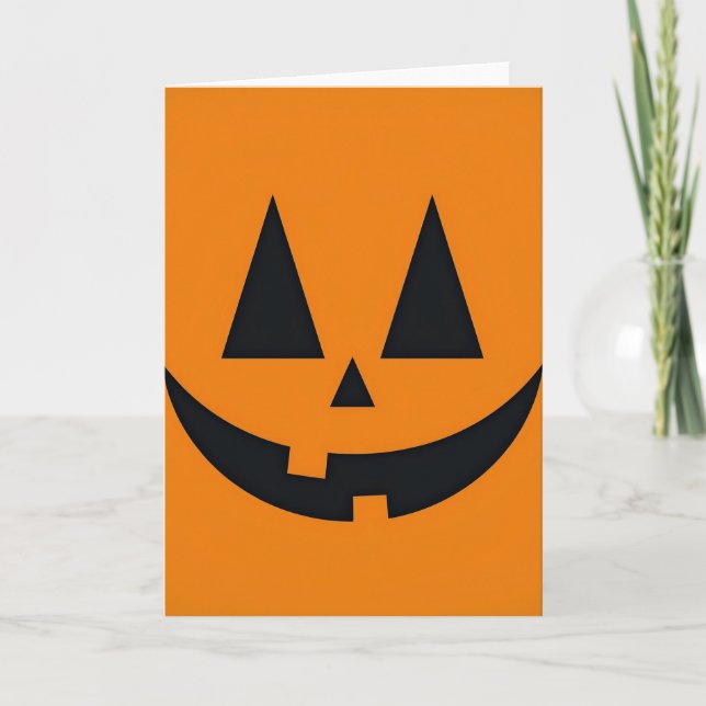 Carte de sourire orange effrayant (Devant)