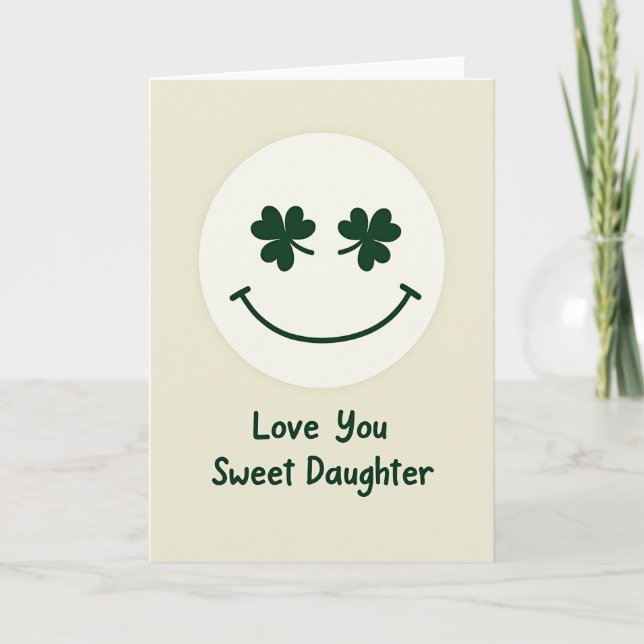 Carte de sourire pour fille aimée (Devant)
