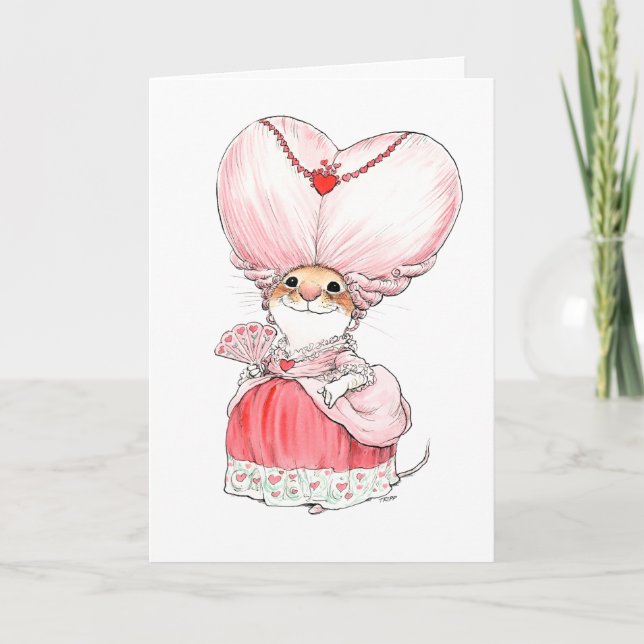 Carte de souris de la Saint-Valentin rococo (Devant)