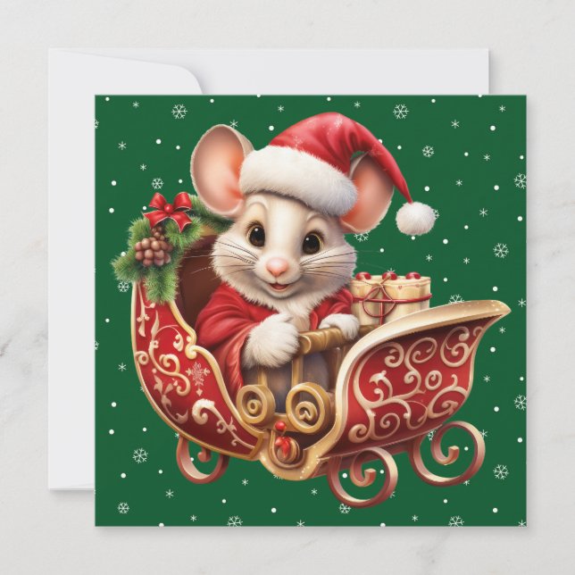 Carte de souris joyeux Noël (Devant)