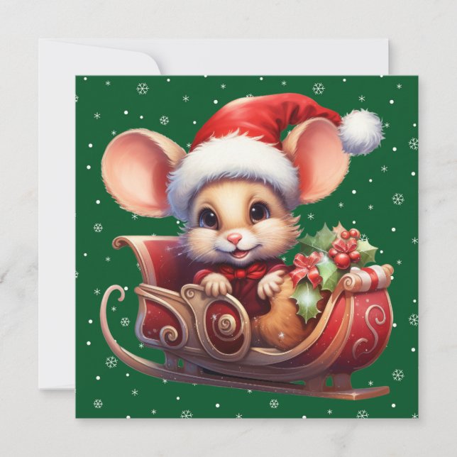 Carte de souris joyeux Noël (Devant)