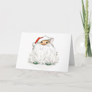 Carte de souris père Noël Beard