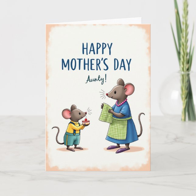 Carte de souris pour la fête des mères (Devant)