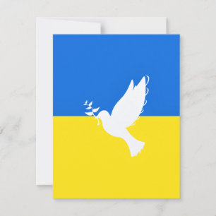 Carte de soutien à l'Ukraine Peace Dove - Liberté