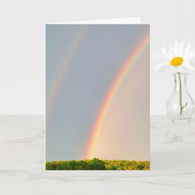 Carte de soutien au cancer Rainbow Nature (Petite plante)
