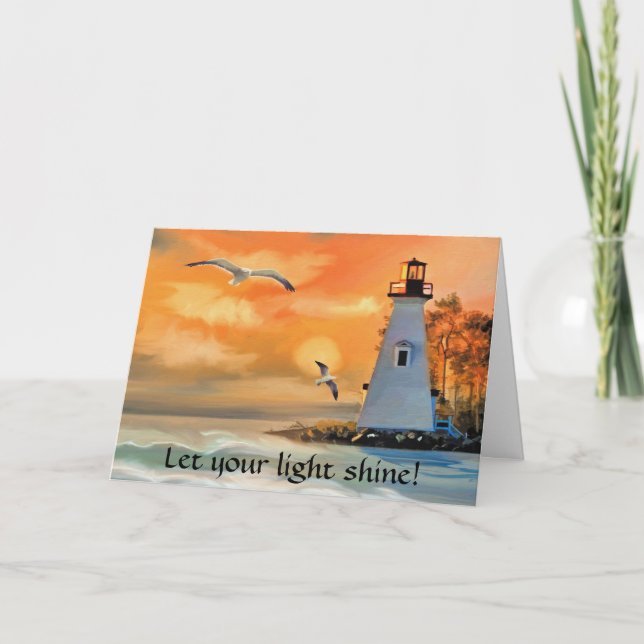 Carte de soutien chrétien au coucher de soleil ave (Devant)